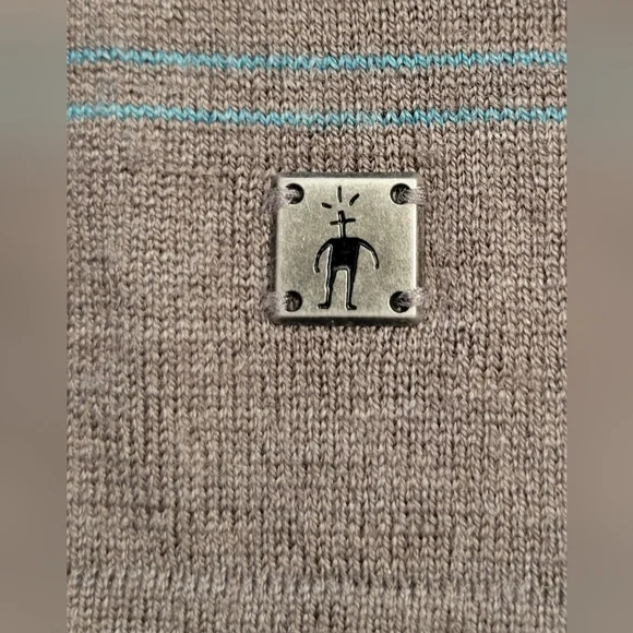 Smartwool Sulawesi Striped Merino Wool Blend Long Sleeve V-Neck Top, Women Small - Picture 12 of 13